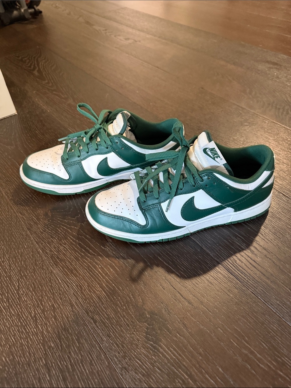 Nike Dunk Low Green/White Sneakers Size 10.5